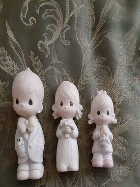 Precious Moments Best Man, Junior Bride maid, and Flower Girl Figurines